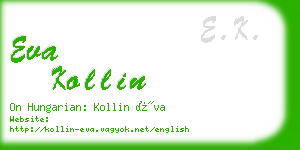 eva kollin business card